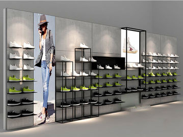 Multi scaffali di esposizione della scarpa della parete/espositori funzionali del negozio di scarpe 