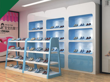 Dispositivi blu adorabili delle scarpe degli espositori della scarpa dei bambini di colore per le vendite al dettaglio